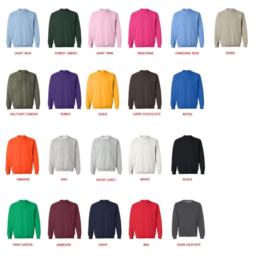 sweatshirt color chart - Iron Maiden Shop