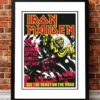 Iron Maiden Number of the Beast Australian Tour Poster 1982 Framed Web - Iron Maiden Shop